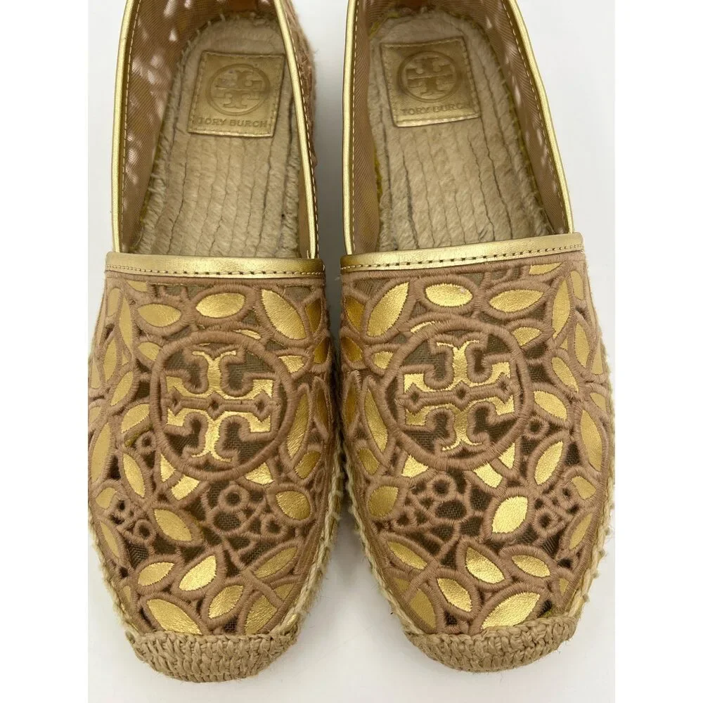 TORY BURCH Size 8 Gold Women Flats